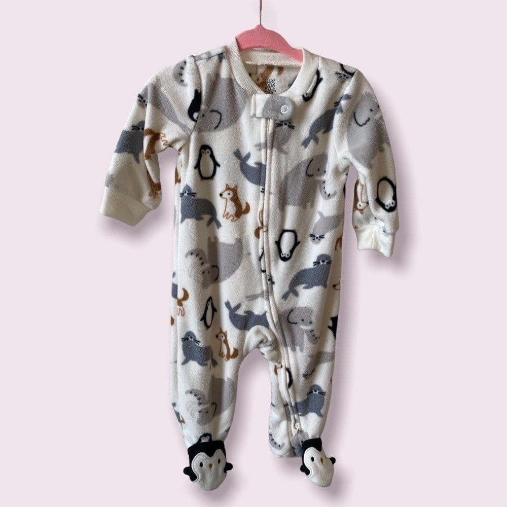 Carter’s Fleece Zip Up Footie 3-6 MO